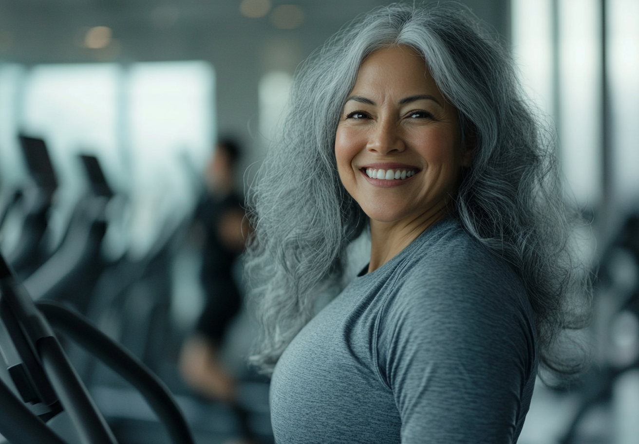 Активні люди старшого віку займаються фітнесом